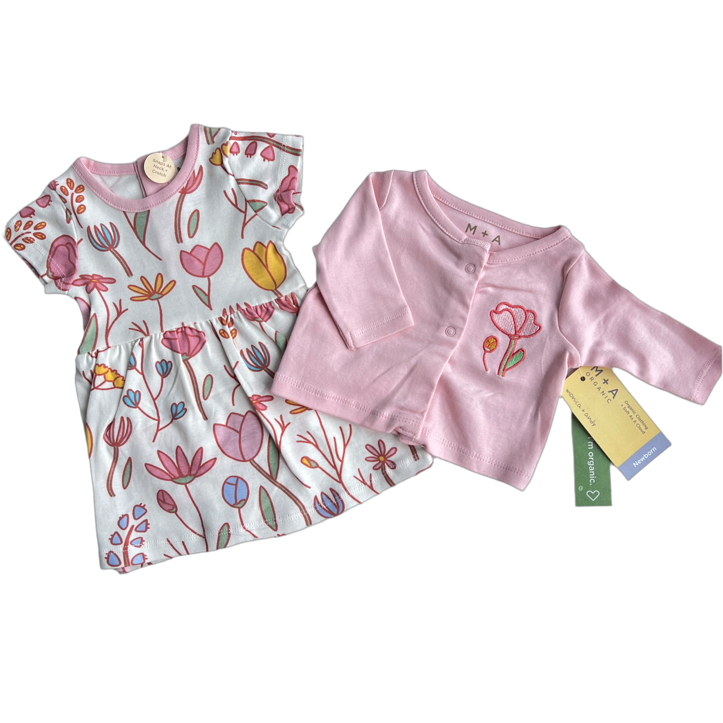 Monica + Andy Tulip Dress & Cardian Set (Newborn)