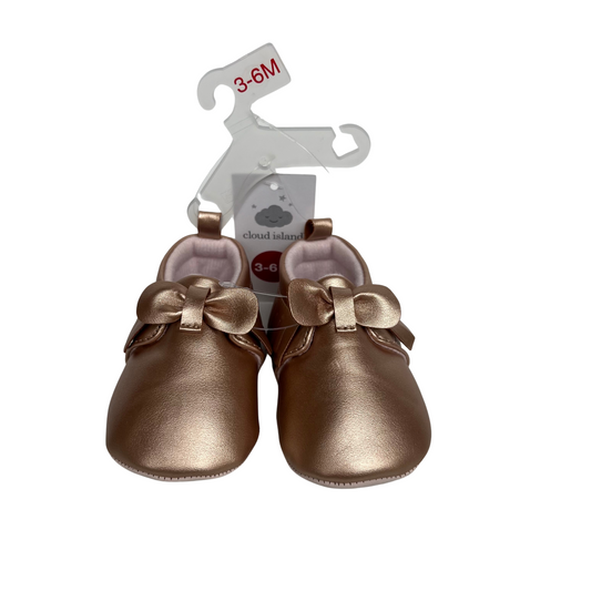 Cloud Island Gold Slip Ons (Size 3-6 Mo.)