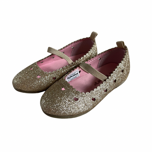 Carters Heart Gold Flats (Size 6)