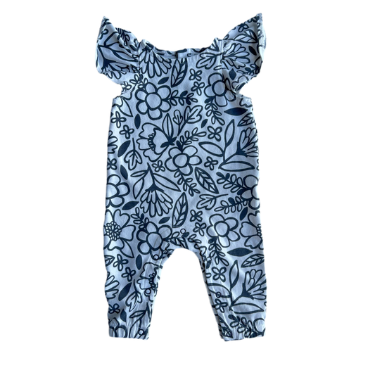 Cat & Jack Floral Romper (Newborn)