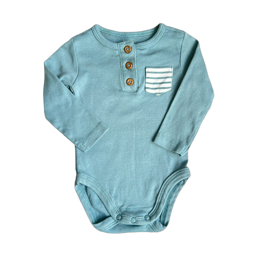 Blue Long Sleeve Onesie (3 Mo.)
