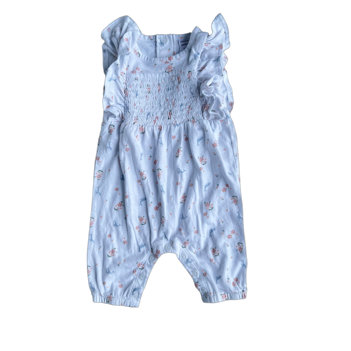 Nordstrom Floral Whale Body Suit (Newborn)
