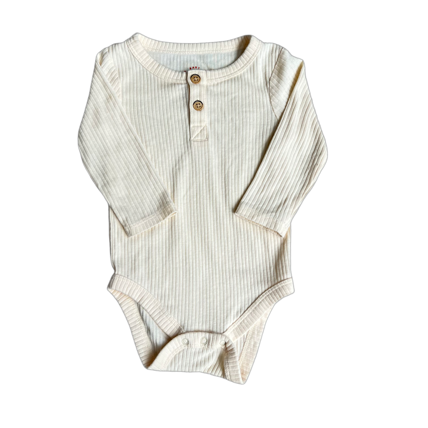 Cat & Jack Cream Long Sleeve Onesie (3-6 Mo.)