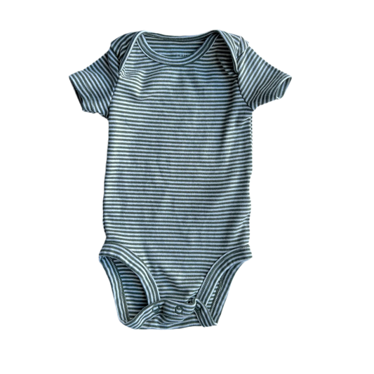 Little Planet Green Stripe Onesie (3 Month)