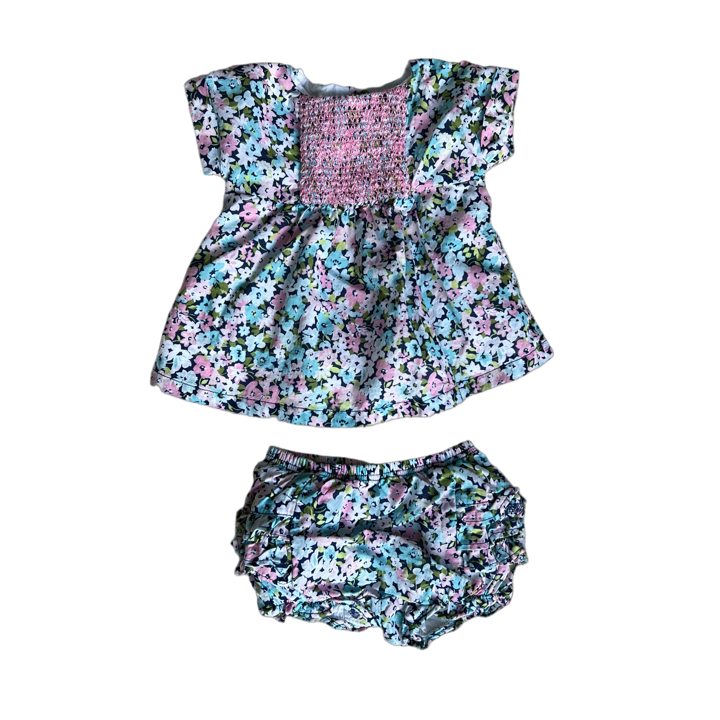 Janie and Jack Floral Summer Set (0-3 Mo.)